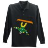 Long Sleeve Silk Touch Polo with Pocket Thumbnail