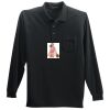 Long Sleeve Silk Touch Polo with Pocket Thumbnail