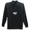 Long Sleeve Silk Touch Polo with Pocket Thumbnail