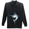Long Sleeve Silk Touch Polo with Pocket Thumbnail