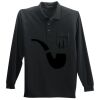 Long Sleeve Silk Touch Polo with Pocket Thumbnail