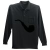 Long Sleeve Silk Touch Polo with Pocket Thumbnail